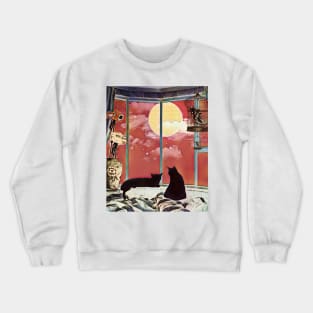 Surreal Steampunk Kitties Crewneck Sweatshirt